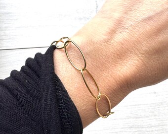 Gold Chain Bracelet - Anti Tarnish & Waterproof - Handmade in the UK