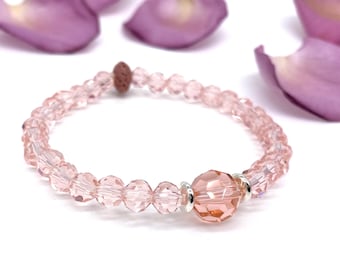 Pulsera de aromaterapia de cristal rosa: Joya difusora de aceites esenciales
