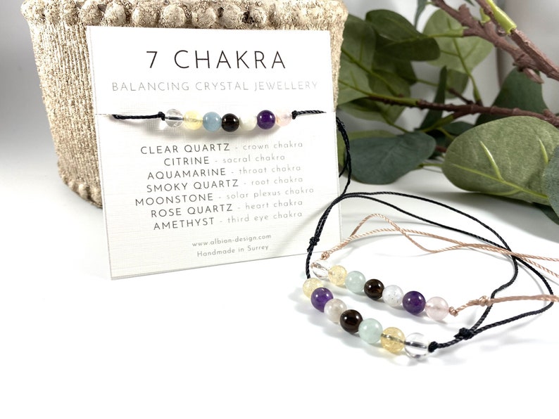7 Chakra Anklet   Crystal Anklet  Friendship Anklet  image 1
