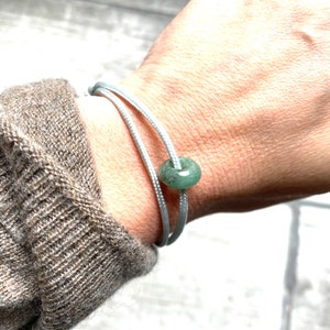 Green Aventurine Crystal Bracelet: Adjustable Sailing Rope, Unisex