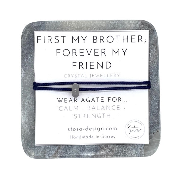 Brother Crystal Bracelet - Gift for Brother - Bracelet for Brother - Men's Crystal Bracelet - Tiger's Eye Bracelet - Paracord Crystal