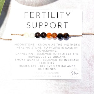 Fertility Support Bracelet - Crystal Bracelet for Fertility - Crystals for Pregnancy - Help with Fertility - Healing Crystal Bracelet