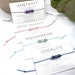 Crystal Bracelet - Crystal Anklet - Dainty Bracelet - Friendship Crystal Bracelet - String Bracelet - Gift Card Bracelet - Real Crystal