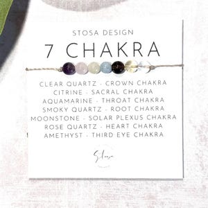 7 Chakra Gemstone Bracelet: Healing Crystal Balance Anklet