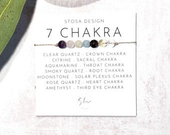 Bracciale con pietre preziose dei 7 chakra: cavigliera con cristalli curativi per l'equilibrio
