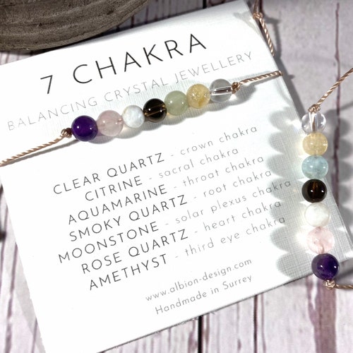 7 Chakra Bracelet - Healing Crystal Bracelet - Balance Bracelet - Chakra Bracelet - Natural Gemstone Bracelet - Dainty Bracelet
