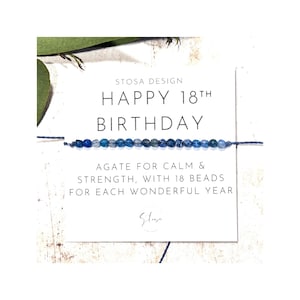18th Birthday Gift - 18th Birthday Bracelet - 18th Crystal Gift - Teenager Present - Teenager Idea for Birthday - 18 Bead Bracelet