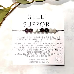 Sleep Support Bracelet - Crystal Bracelet for Insomnia - Crystals for Good Sleep - Help with Insomnia - Healing Crystal Bracelet