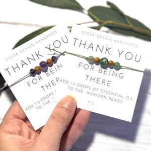 Cadeau de remerciement - Bracelet de remerciement - Cadeau de remerciement - Bracelet en cristal - Bracelet délicat - Bracelet cadeau - Cadeau de l'amitié - Diffuseur d'huile