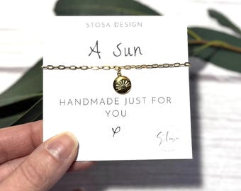 Sunshine Charm Bracelet: Delicate Stainless Steel, Adjustable Clasp