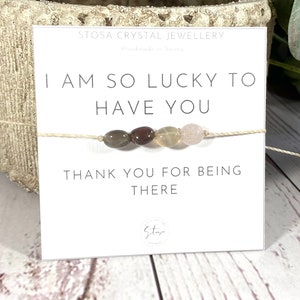 Regalo di ringraziamento - Braccialetto di ringraziamento - Regalo di ringraziamento - Braccialetto di cristallo - Per essere lì - Braccialetto regalo - Braccialetto dell'amicizia