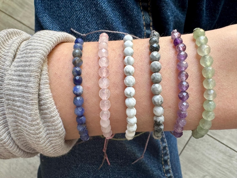 13歳の誕生日に贈るクリスタルブレスレット：ティーンギフト、調節可能なマクラメ留め 画像 2