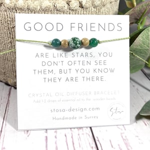 Vriendschapsarmband - Good Friends-armband - Healing Crystal - Sierlijke kristallen armband - Friends Wish-armband - armband etherische olie