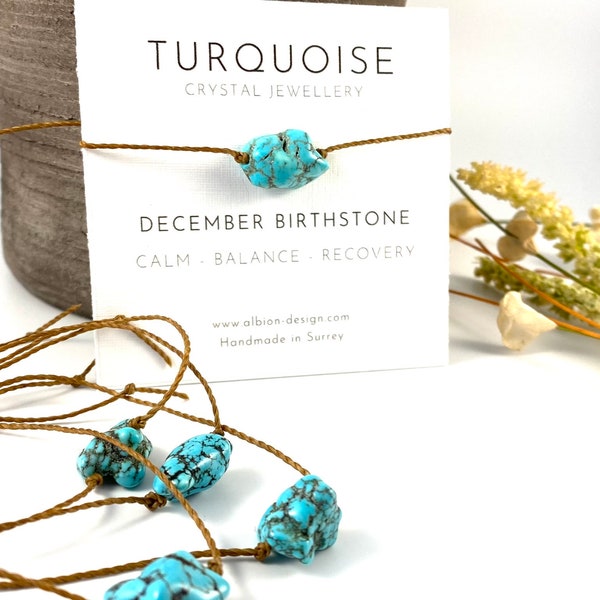 December Birthstone - Turquoise Birthstone Bracelet - Crystal Birthstone Bracelet - Turquoise Bracelet - Turquoise Crystal - Oil Diffuser