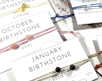 Birthstone Crystal Bracelet - Birthday Bracelet - Birthday Birthstone Bracelet - Friendship Crystal Bracelet - Birthstone Jewellery