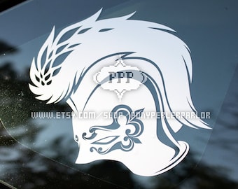 Mystery Detective Anime Black Knight Helmet 6" Decal/Transfer Sticker - LIMITED RUN
