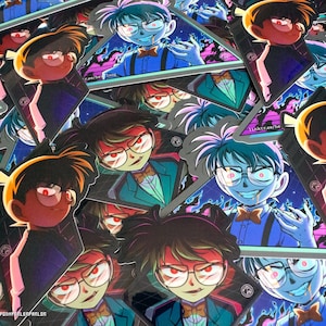 3-5&quot; Die-Cut Sticker Bundle - 3X Evil Detective Boy - Mystery Anime Demon Child