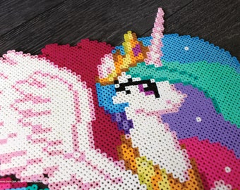 Princess Celestia Perler Bead Art