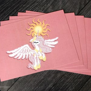 Young Princess Celestia - A5 Pixel Art Print, Full Color