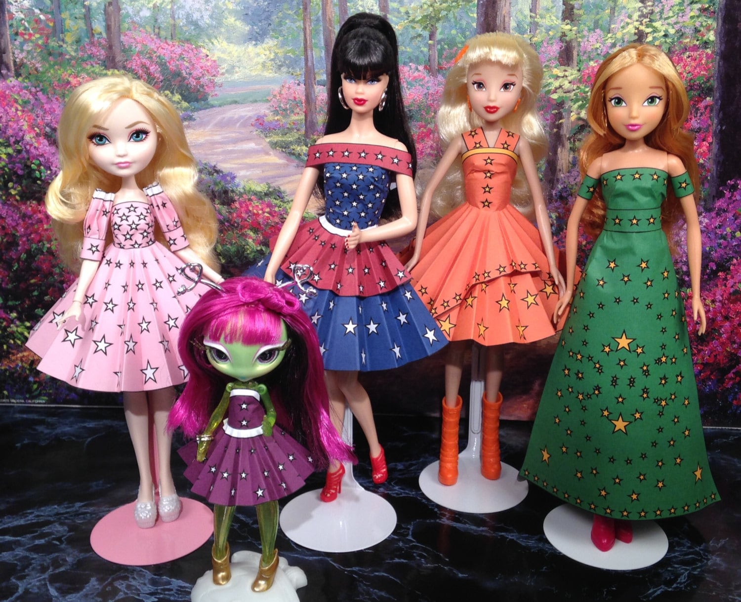 frame Decimal dangerous Stella Printable Doll Clothes Paper Dresses That Fit Barbie - Etsy New  Zealand
