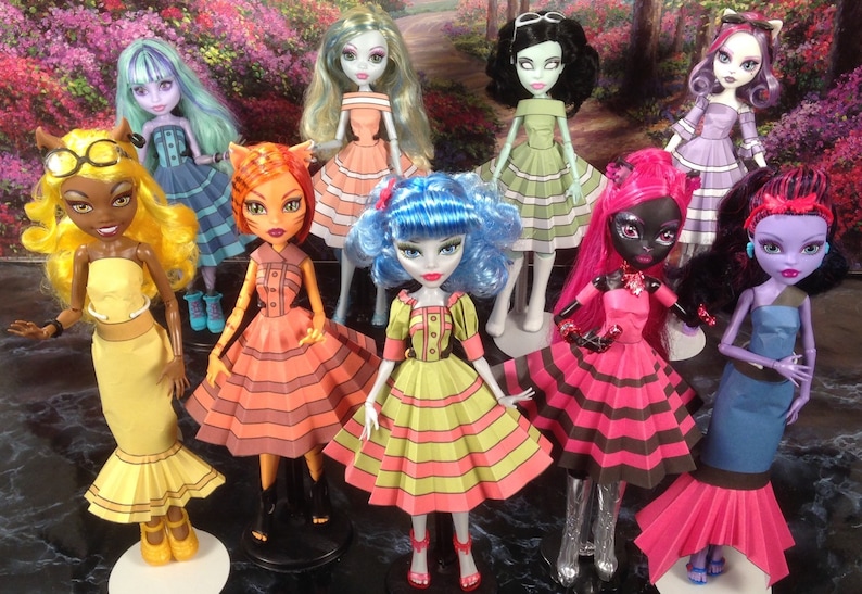 Nicole Printable Doll Clothes Makes great Monster High Clothes image 1