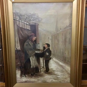Early 20th century, oil on canvas, signed dated ,gilt framed