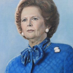 Portrait of Margaret Thatcher by T.Wilson (original sold ) oil on canvas