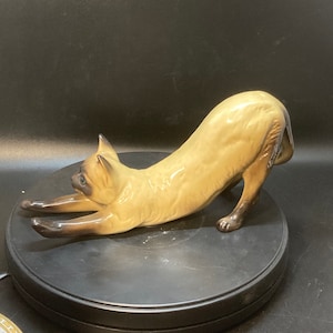 modelo grande de gato de porcelana vintage
