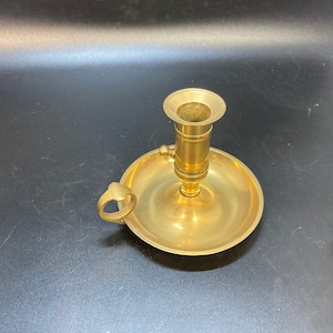 Antique,19century , brass , gold colour , push-ups candlestick candleholder,chamberstick candleholders