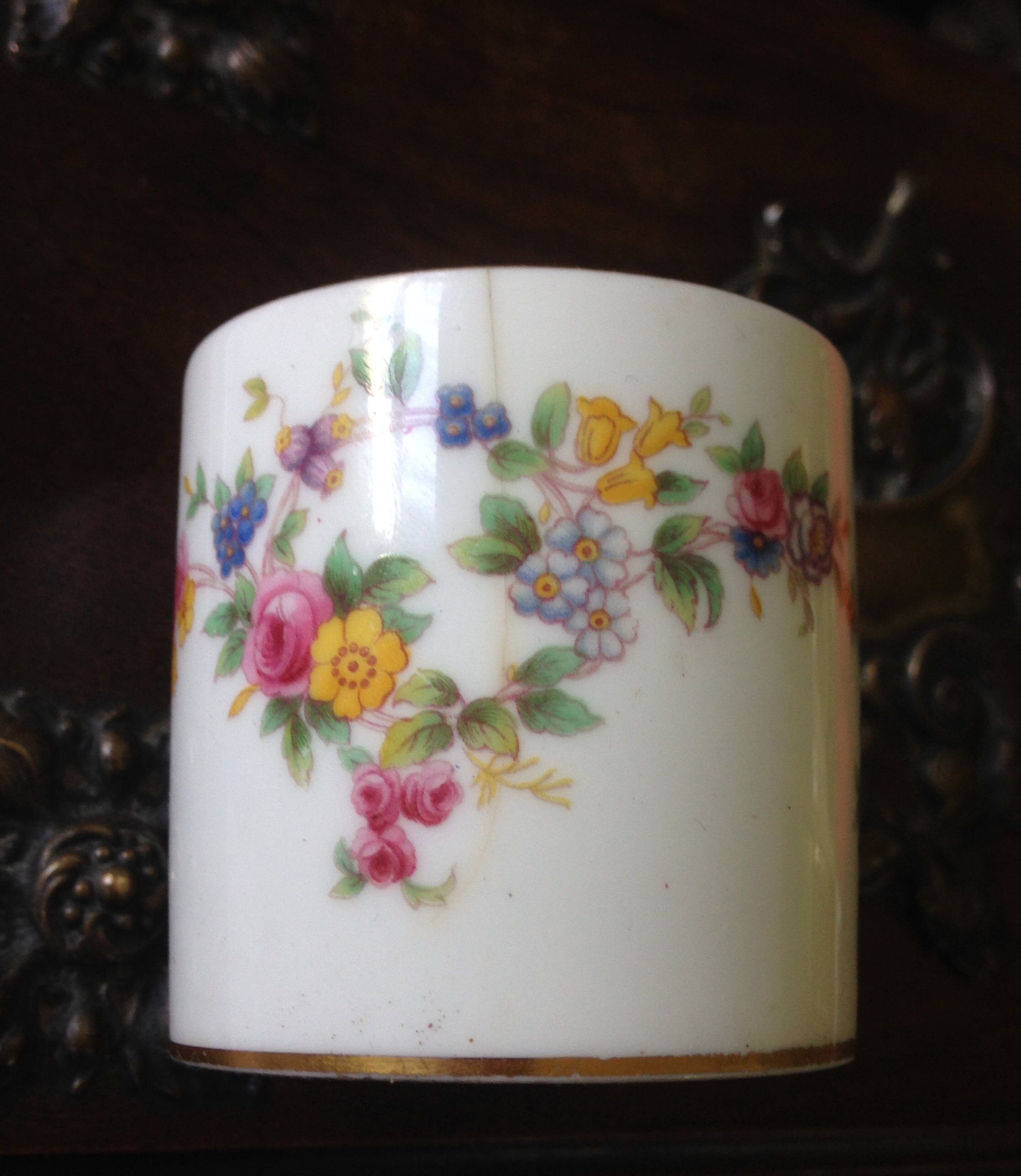 ヴィンテージ MINTON 1793 創業 小型花瓶、カップ、両側の縁に金箔