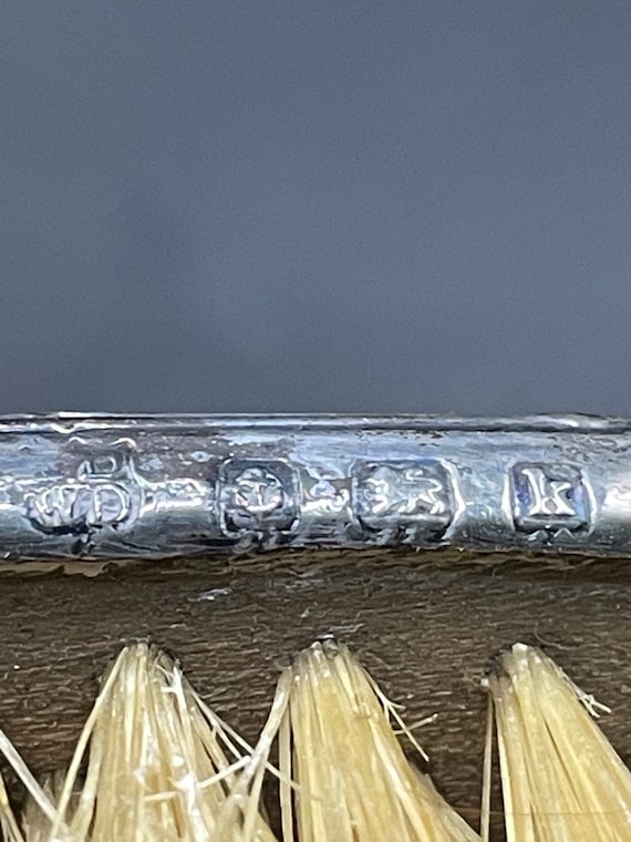 antique solid silver brush  (England) hallmarked - image 10