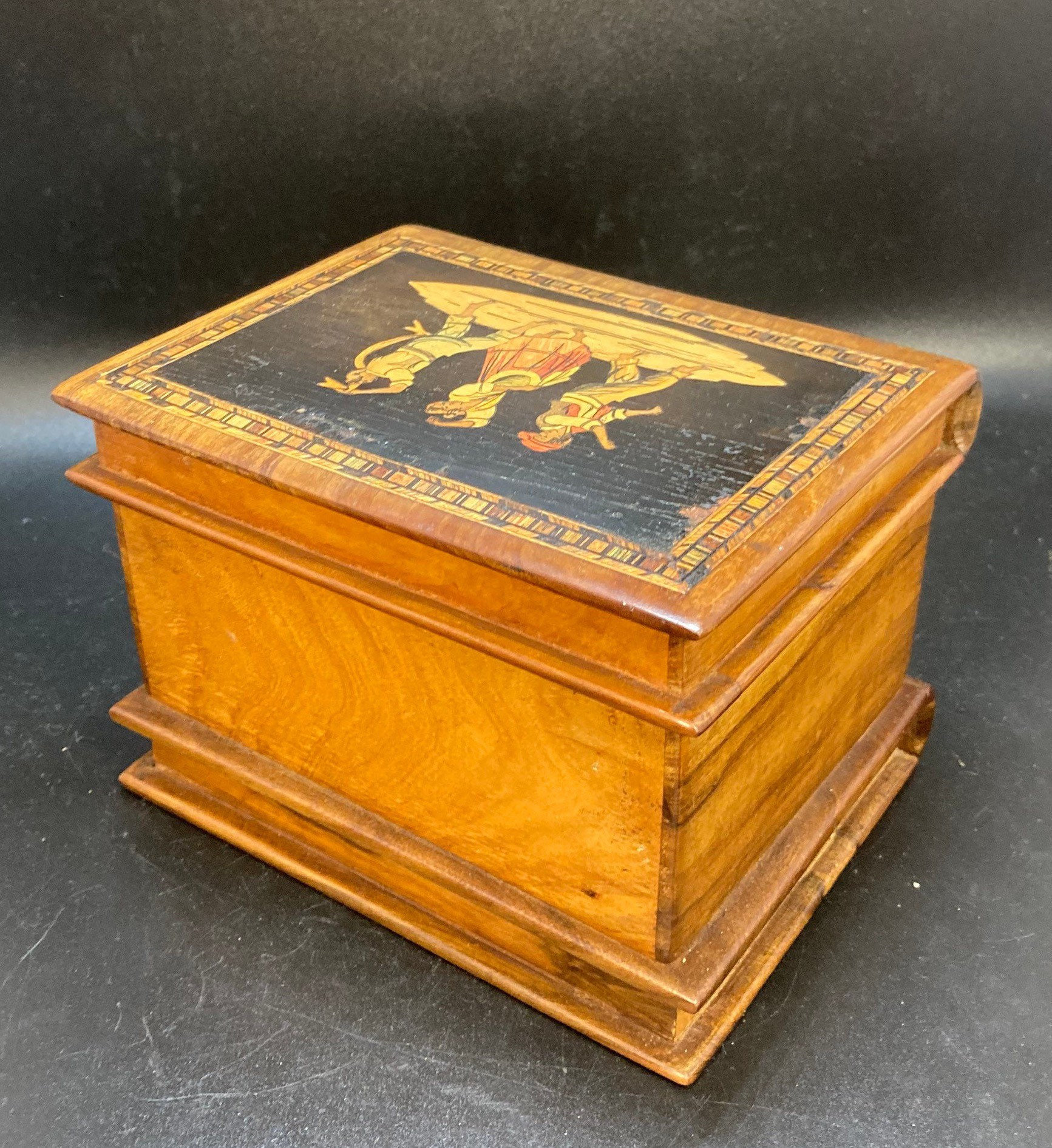 An Italian Sorrento Puzzle Jewellery Box in the Form of Pile of