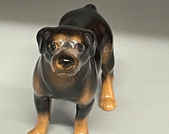 Vintage American little Hagen Renaker porcelain miniature figurine of miniature dog