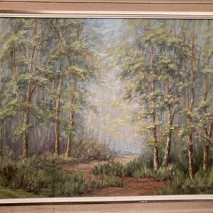Woodland landscape,framed oil on canvas board ,signed