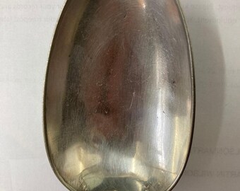 Vintage ,white metal,massive marked extra large table spoon with queen end decorations