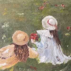 Original Ölgemälde Mohnblumen im Feld , seufzte P.Robson , datiert 1990