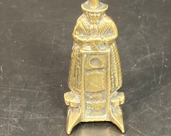 vintage fireside ornament /decoration , brass figurine of a man