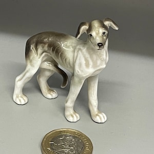 Vintage amerikanische kleine Hagen Renaker Porzellan Miniaturfigur eines Miniaturhundes