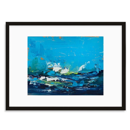 Extra Large Wall Art Coastal Art Gallery Wall Art Print Blue Etsy UK