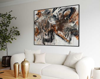 Eternal Forest 3 Original Abstract Painting: Expressionist Acrylic Oil on Canvas