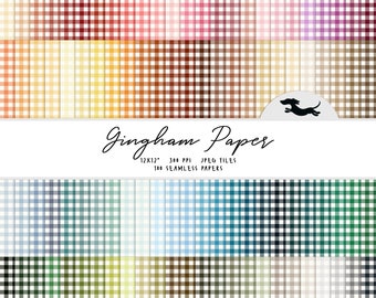 Gingham digitaal papier, plakboekpapier, pastel naadloos patroon, afdrukbaar plakboekpapier, pastelachtergrond, afdrukbaar gingangpapier