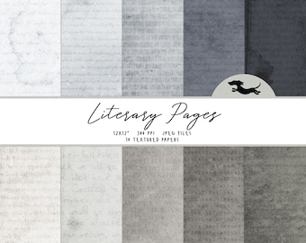 Grey grunge digital paper, Vintage scrapbook paper, Silver literary paper, Printable scrapbook paper, Vintage grey paper background