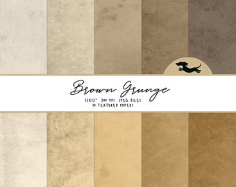 Brown grunge digital paper, Scrapbook paper, Vintage brown paper, Printable scrapbook paper, Grunge background, Printable vintage paper