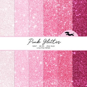Carta digitale glitter rosa, Carta per scrapbooking, Carta per scrapbooking stampabile, Sfondo glitterato, Carta glitterata stampabile, Glitter rosa pastello