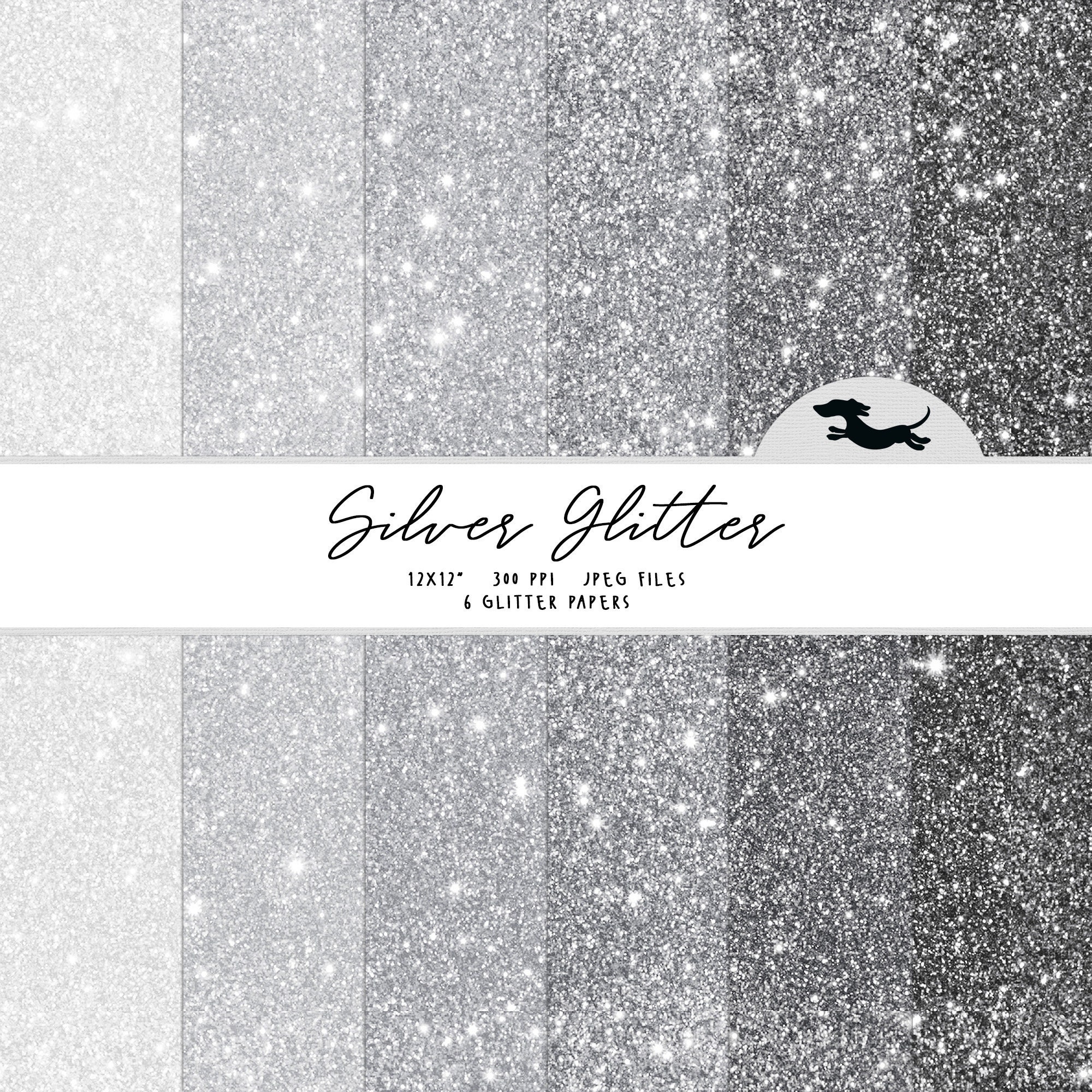 Silver Glitter Png - Etsy