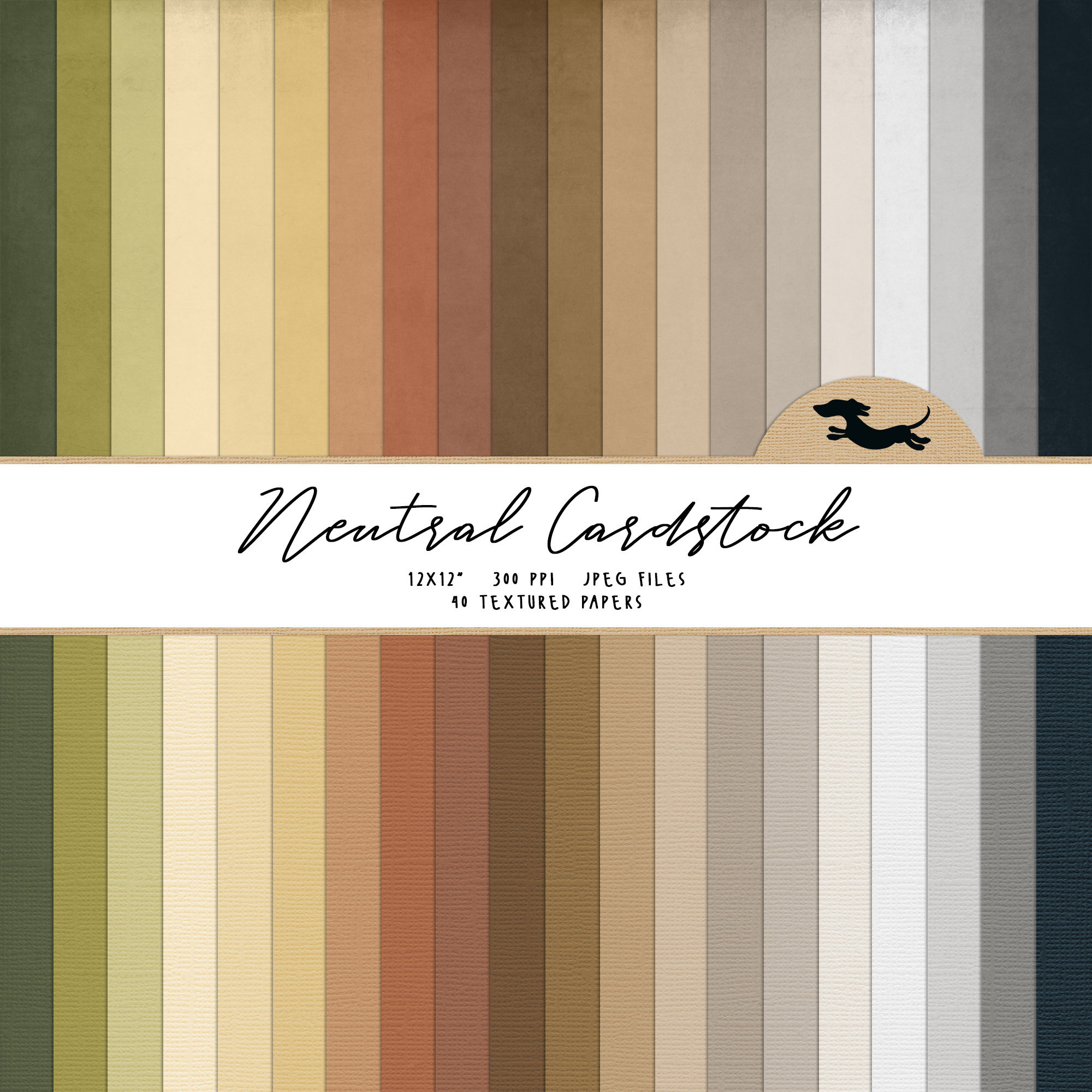 Neutral Digital Paper, Scrapbook Paper, Neutral Cardstock, Textured ...