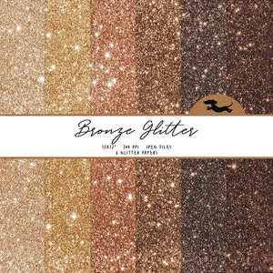 Papel digital com glitter, papel para scrapbook, padrão com glitter, papel para scrapbook para impressão, fundo com glitter, papel com glitter marrom, glitter bronze