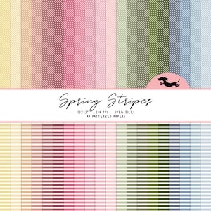 Stripe digital paper, Scrapbook paper, Stripe seamless pattern, Printable scrapbook paper, Pastel stripe background, Printable stripe paper