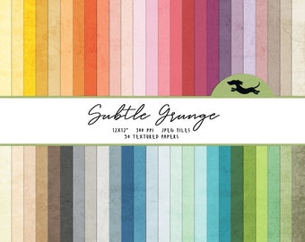 Solid color digital paper, Textured scrapbook paper, Grunge digital paper, Printable scrapbook cardstock, Rainbow cardstock, Printable card