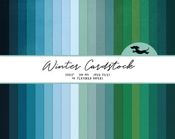 Blue digital paper, Scrapbook paper, Green digital paper, Printable scrapbook paper, Teal grunge, Textured cardstock, Grunge digital paper